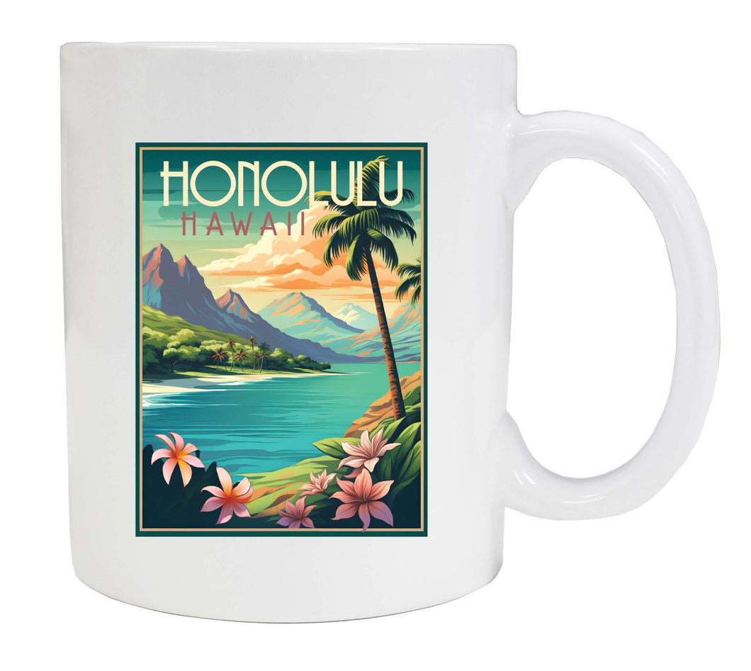 Honolulu Hawaii C Souvenir  12 oz Ceramic Coffee Mug