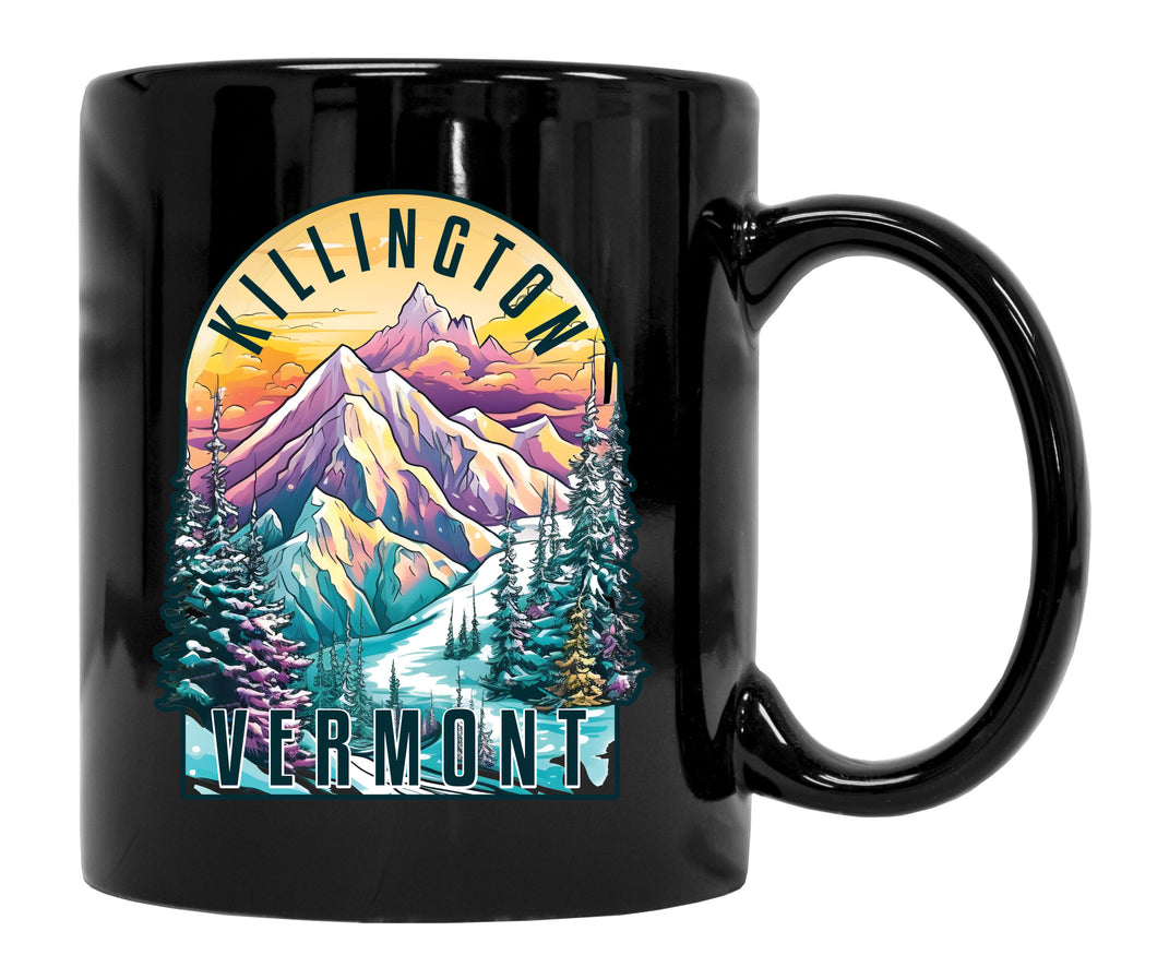 Killington Vermont Souvenir  12 oz Ceramic Coffee Mug Black