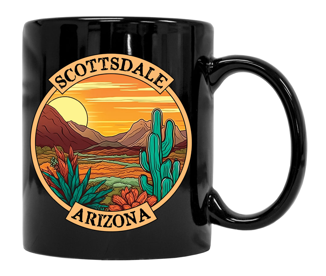 Scottsdale Arizona Souvenir  12 oz Ceramic Coffee Mug Black
