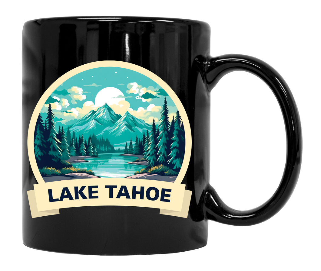 Lake Tahoe California Souvenir  12 oz Ceramic Coffee Mug Black