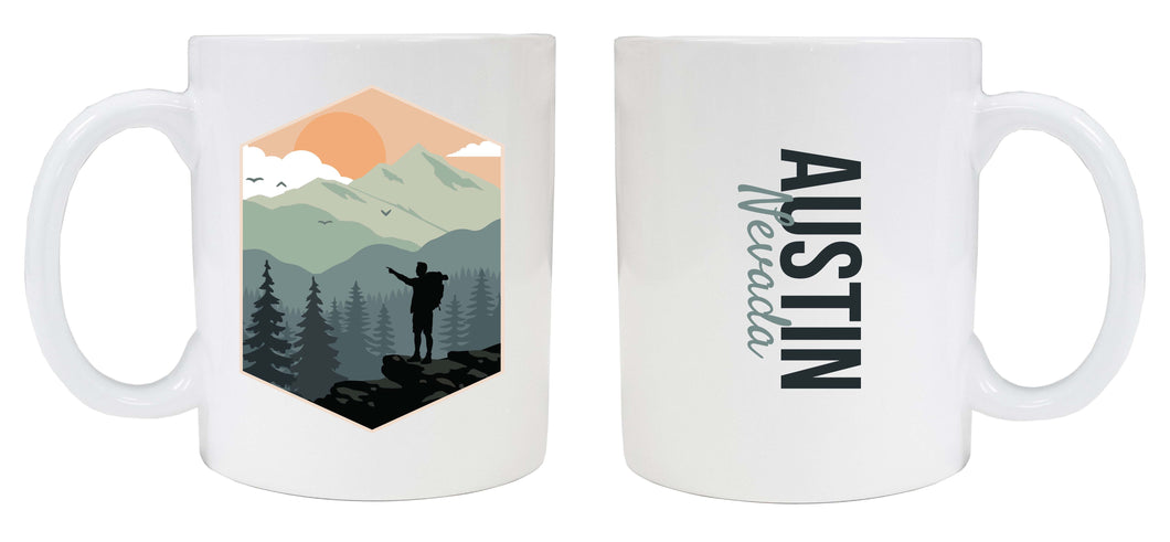 Austin Nevada Souvenir Hike Outdoors Design 8oz Coffee Mug 2-Pack