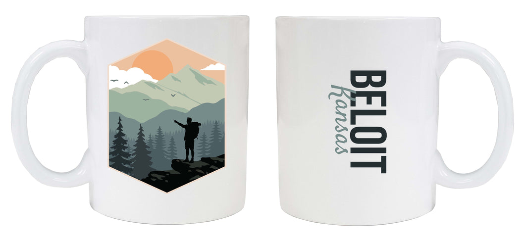 Beloit Kansas Souvenir Hike Outdoors Design 8 oz Coffee Mug 2-Pack