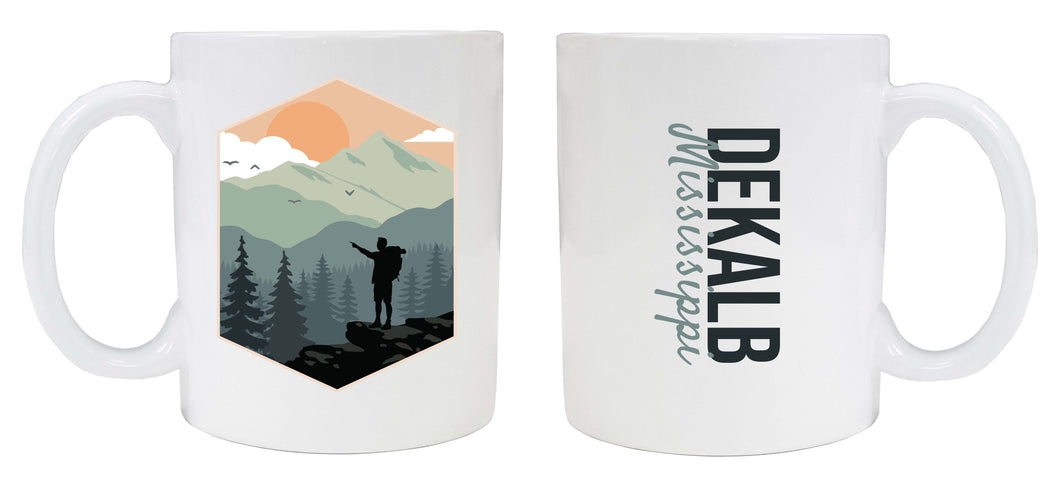 Dekalb Mississippi Souvenir Hike Outdoors Design 8oz Coffee Mug 2-Pack