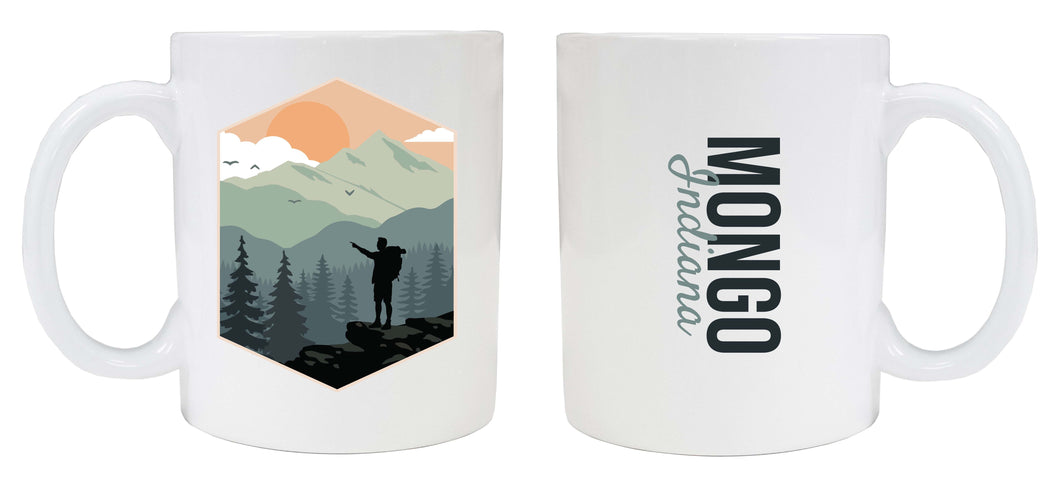 Mongo Indiana Souvenir Hike Outdoors Design 8oz Coffee Mug 2-Pack