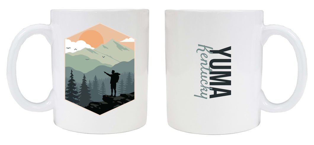 Yuma Kentucky Souvenir Hike Outdoors Design 8 oz Coffee Mug 2-Pack