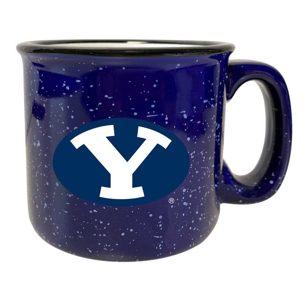 Brigham Young Cougars Speckled Ceramic Camper Coffee Mug - Choose Your Color