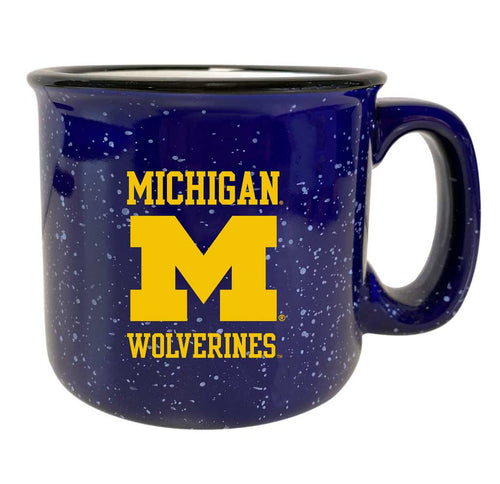 Michigan Wolverines Speckled Ceramic Camper Coffee Mug - Choose Your Color