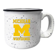 Load image into Gallery viewer, Michigan Wolverines Speckled Ceramic Camper Coffee Mug - Choose Your Color

