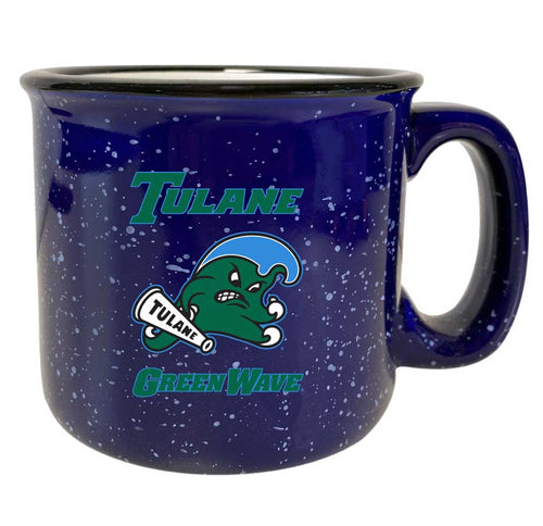 Tulane University Green Wave Speckled Ceramic Camper Coffee Mug - Choose Your Color