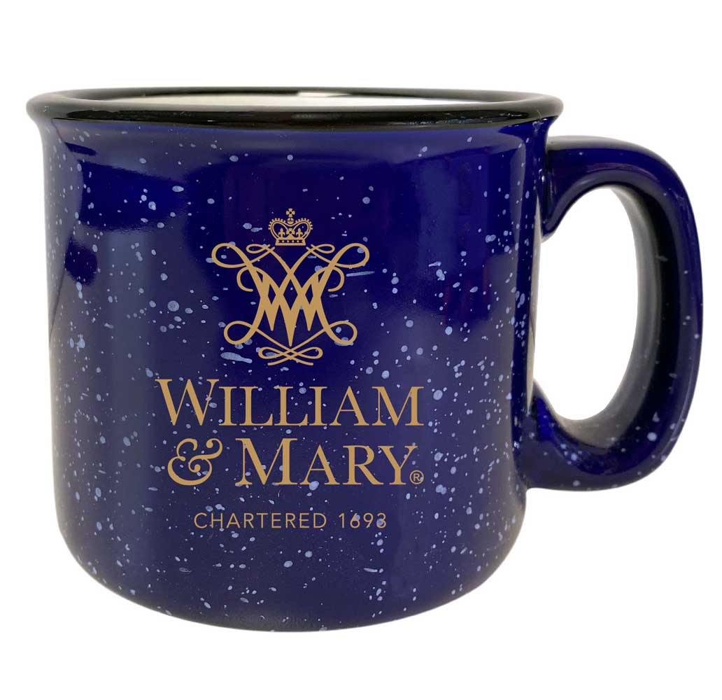 William and Mary Speckled Ceramic Camper Coffee Mug - Choose Your Color