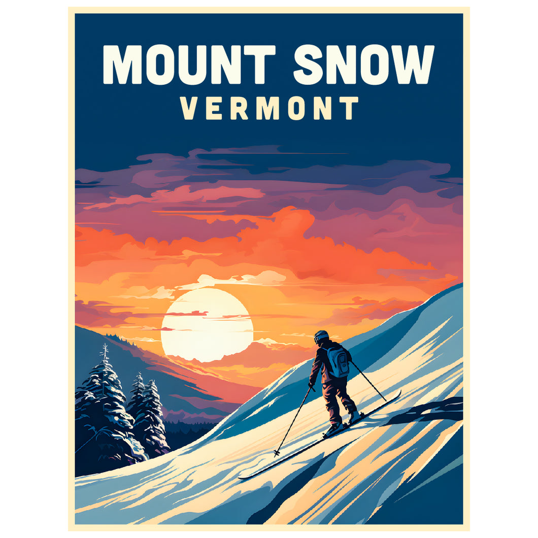 Exclusive Mount Snow Vermont A Collectible - Vintage Travel Poster Art