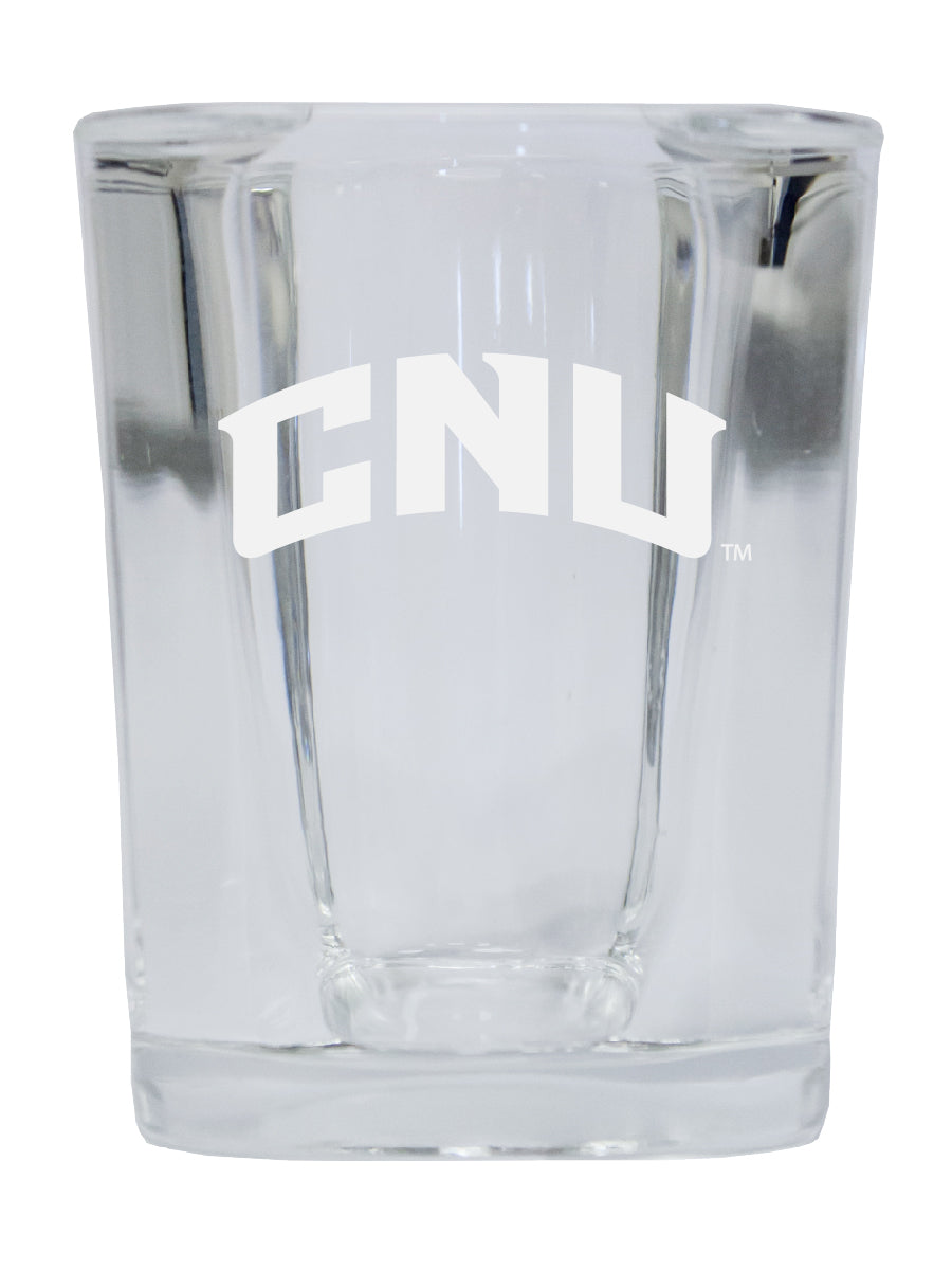 Christopher Newport Captains NCAA Collector's Edition 2oz Square Shot Glass - Laser Etched Logo 