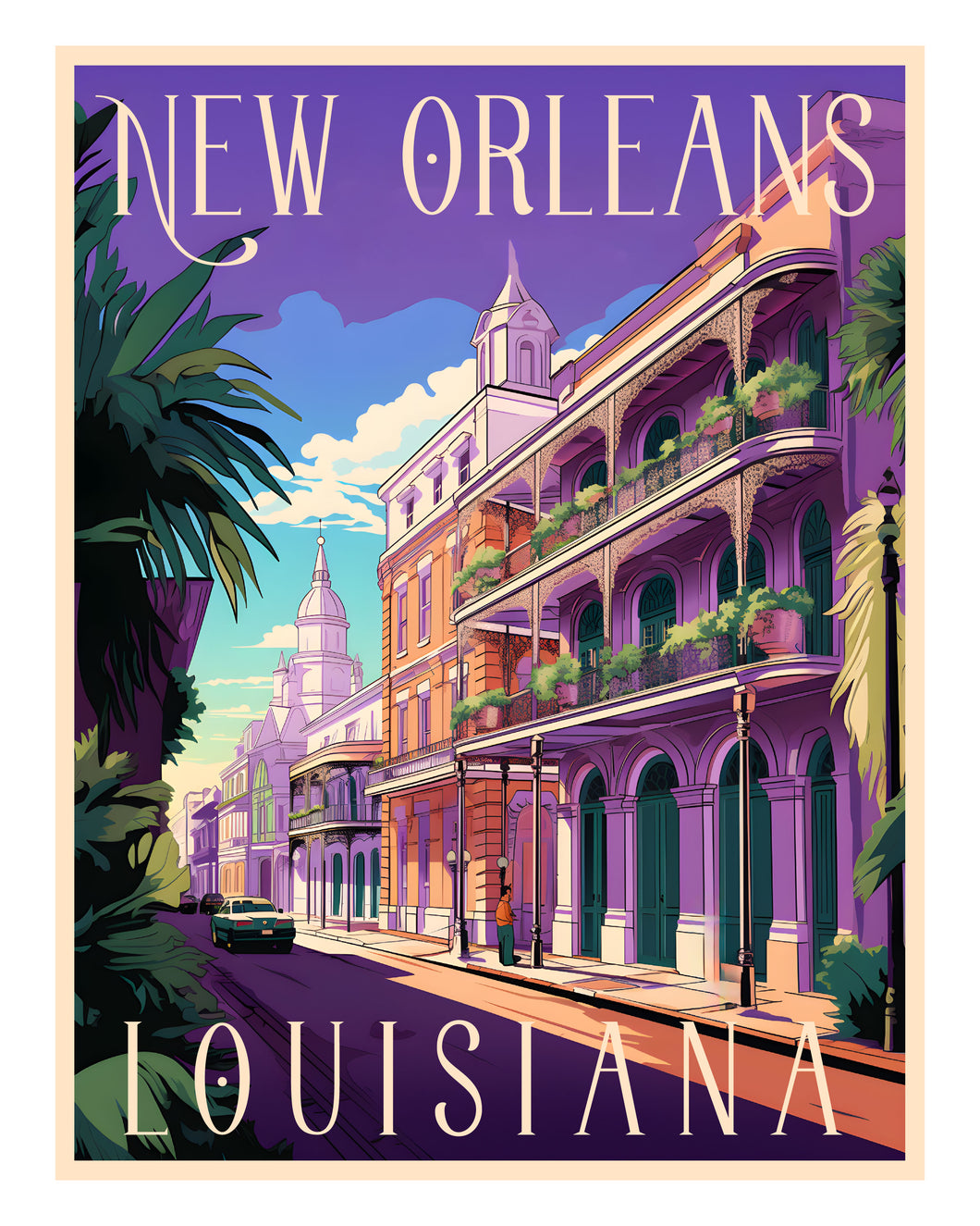 Exclusive New Orleans Louisiana Collectible - Vintage Travel Poster Art