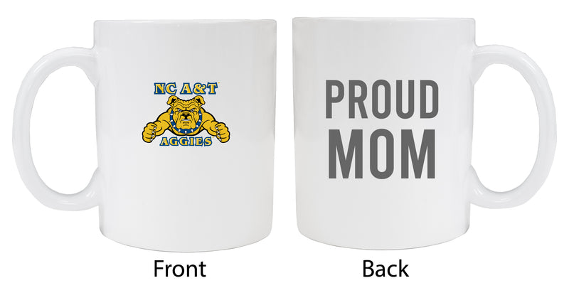 North Carolina A&T State Aggies Proud Mom Ceramic Coffee Mug - White