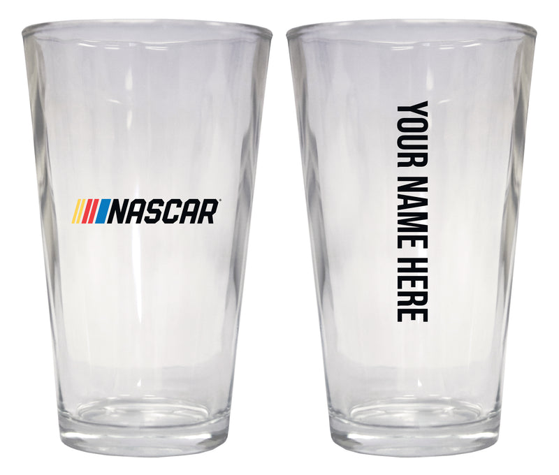 Personalized Customizable  Nascar Pint Glass Custom Name