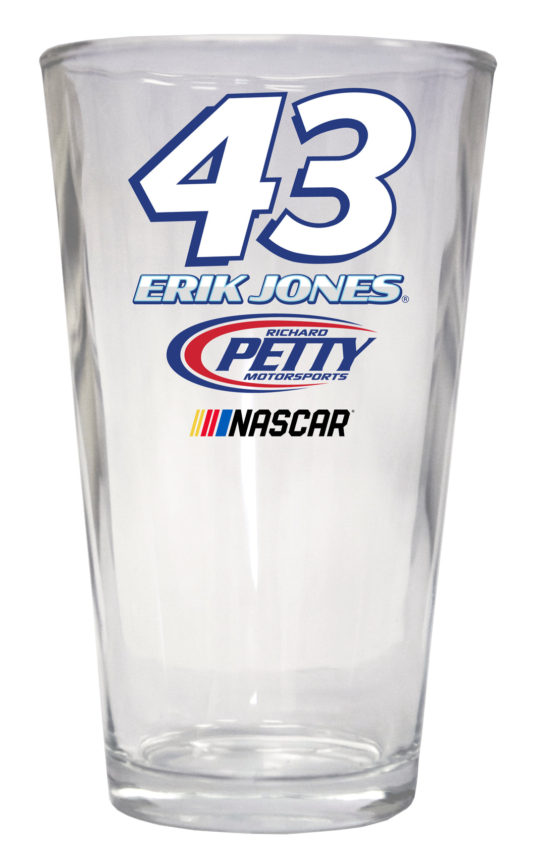 Erik Jones #43 NASCAR Cup Series 16 oz Pint Glass
