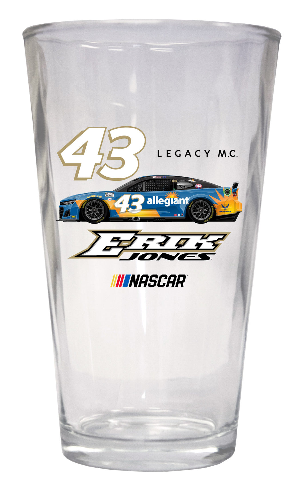 #43 Erik Jones NASCAR Pint Glass