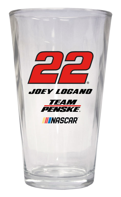 Joey Logano #22  NASCAR Pint Glass New for 2020