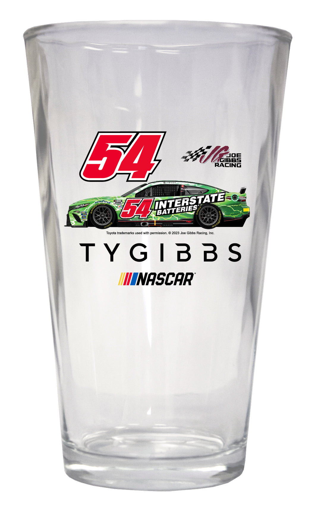 #54 Ty Gibbs  Pint Glass