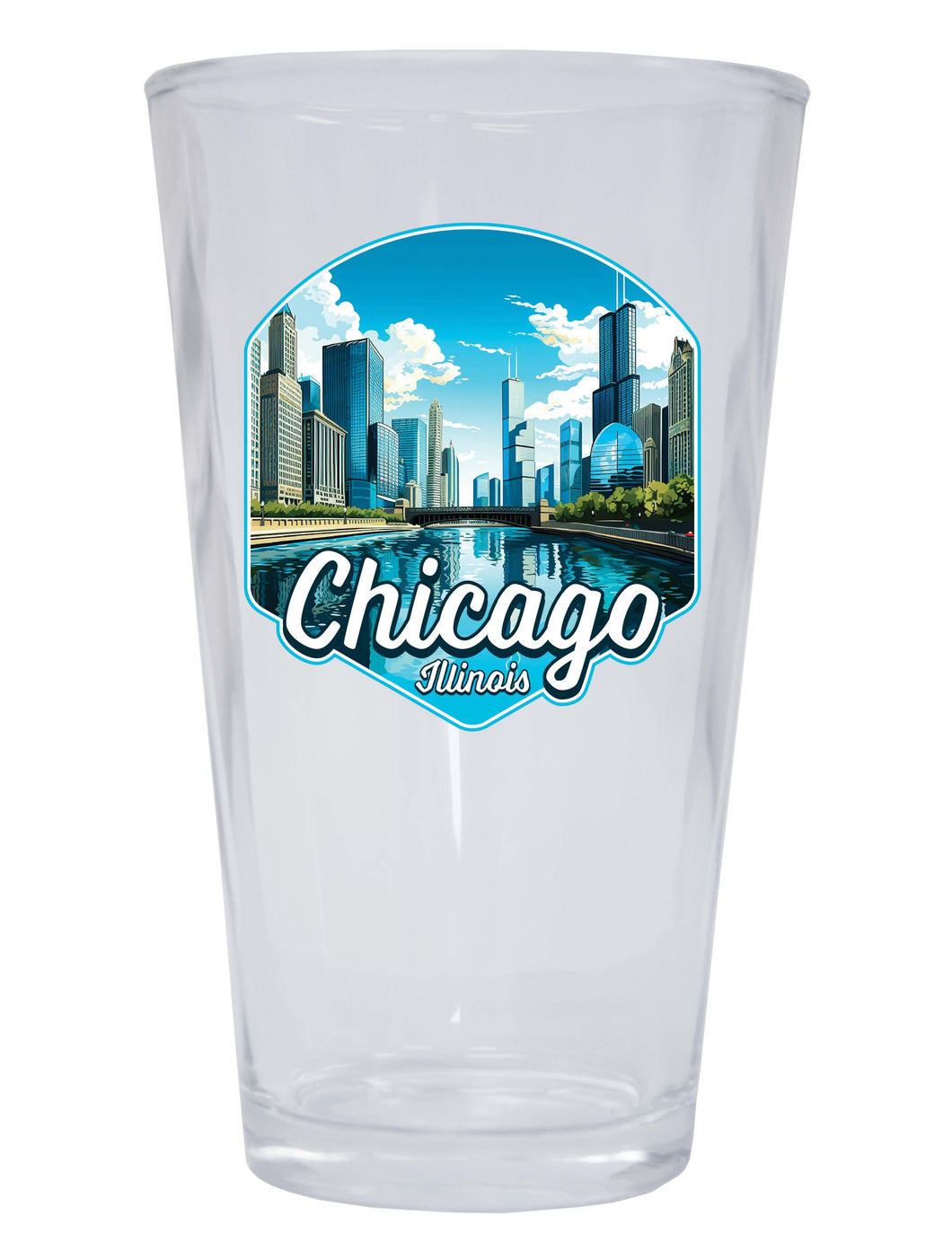 Chicago Illinois A Souvenir 16 oz Pint Glass