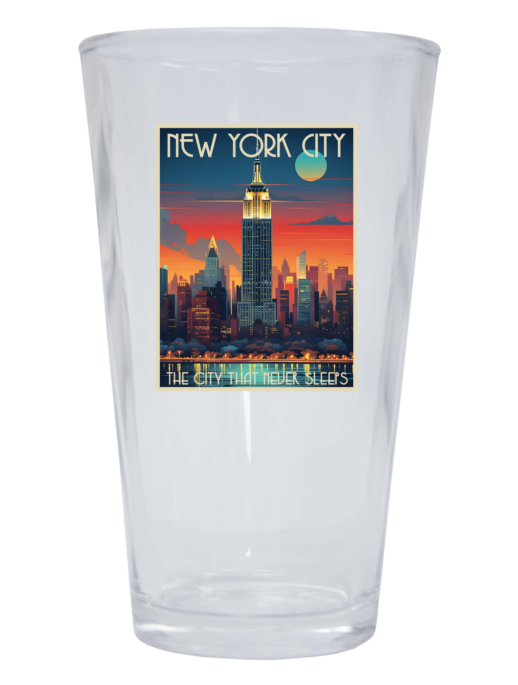 New York City B Souvenir 16 oz Pint Glass