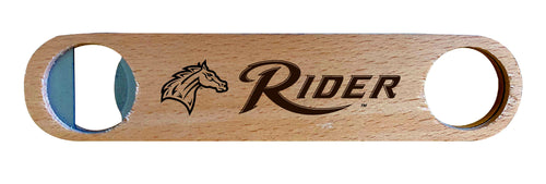 Rider University Broncs NCAA Elegant Laser-Etched Wooden Bottle Opener - Collegiate Bar Accessory