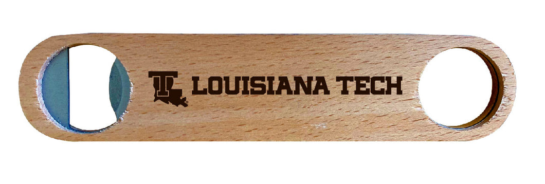 Louisiana Tech Bulldogs NCAA Elegant Laser-Etched Wooden Bottle Opener - Collegiate Bar Accessory