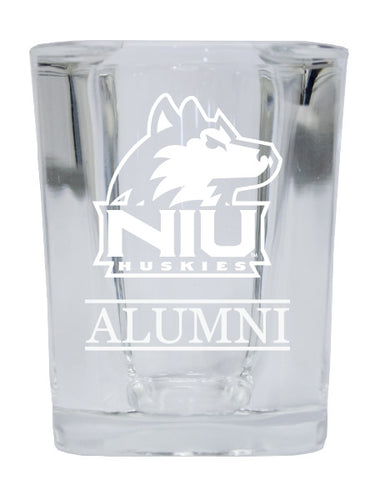 NCAA Northern Illinois Huskies Alumni 2oz Laser Etched Square Shot Glass 