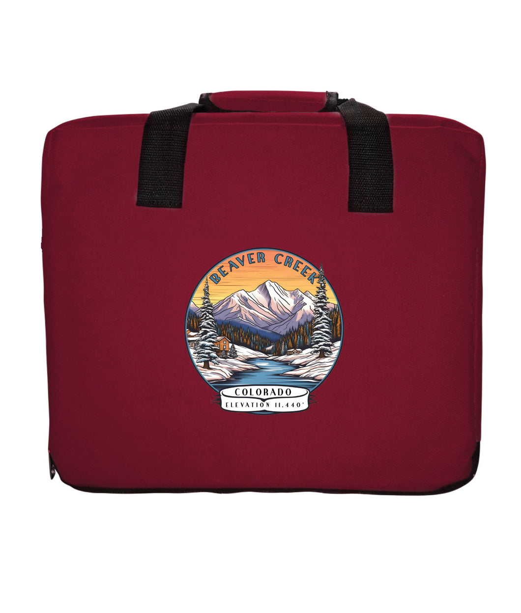 Beaver Creek Colorado Design A Souvenir Destination Seat Cushion Maroon