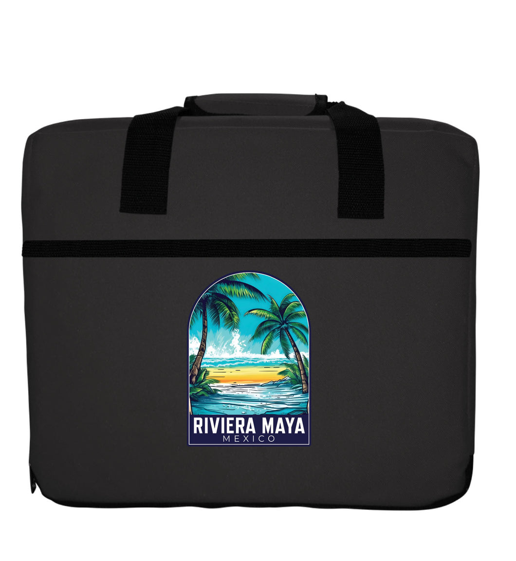 Riviera Maya Mexico Design B Souvenir Destination Seat Cushion