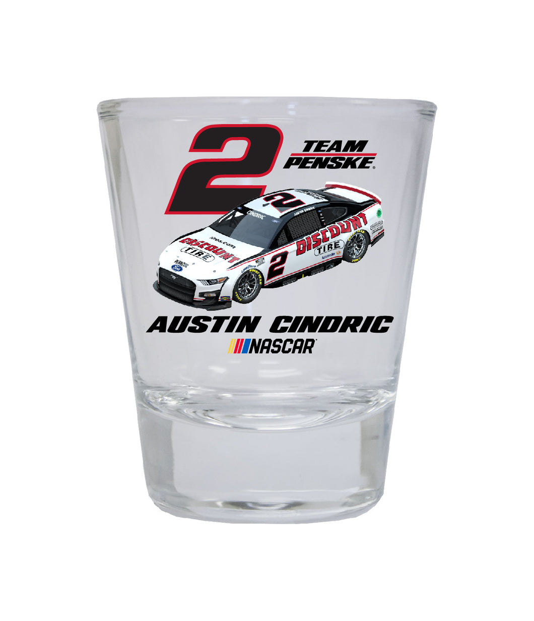 #2 Austin Cindric NASCAR Officially Licensed Round Shot Glass
