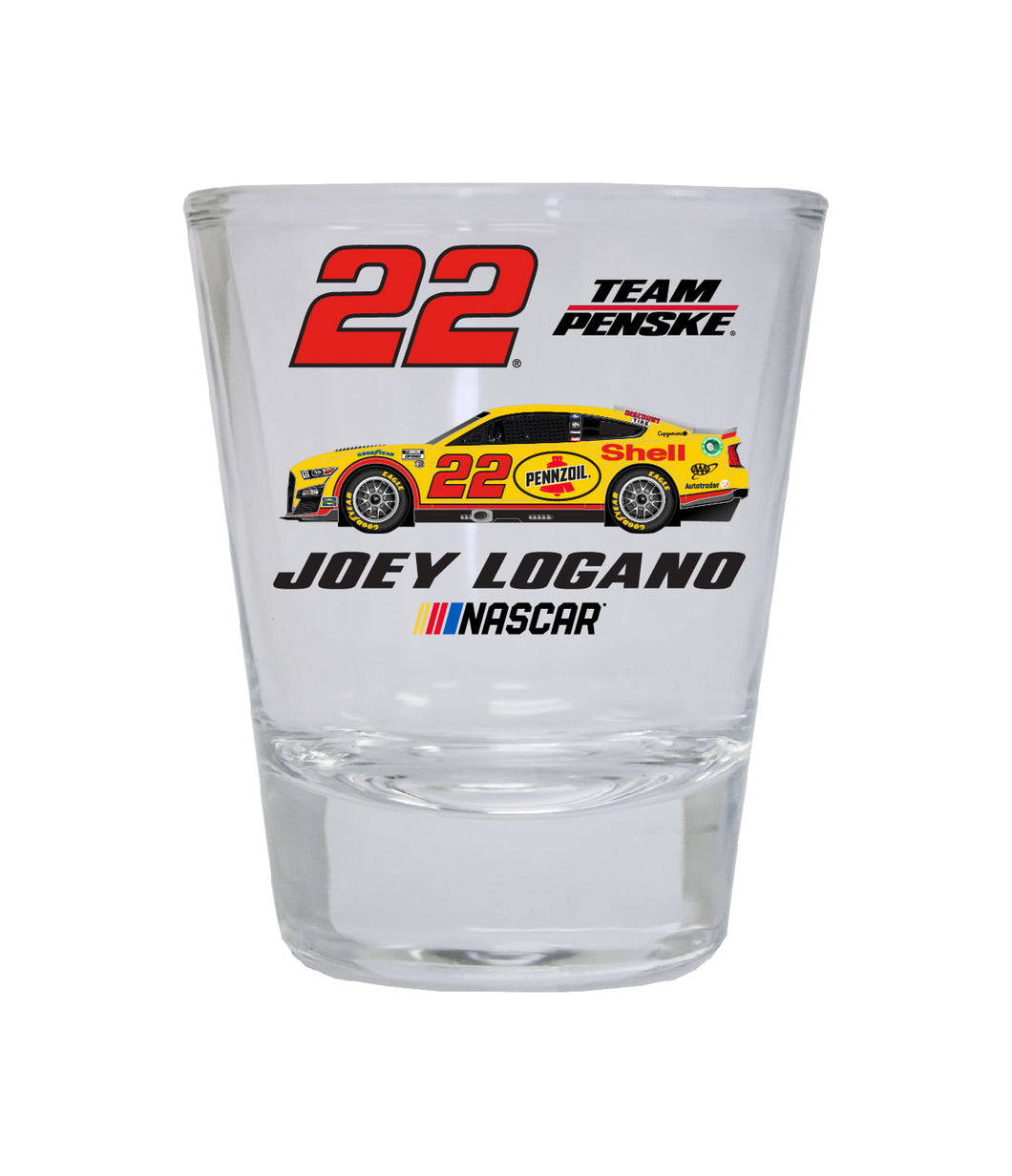 #22 Joey Logano NASCAR Officially Licensed Round Shot Glass