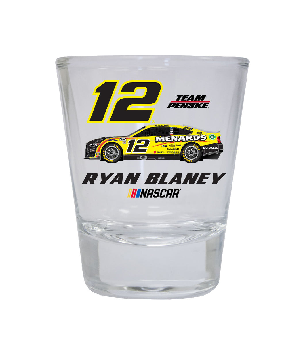 #12 Ryan Blaney NASCAR Officially Licensed Round Shot Glass