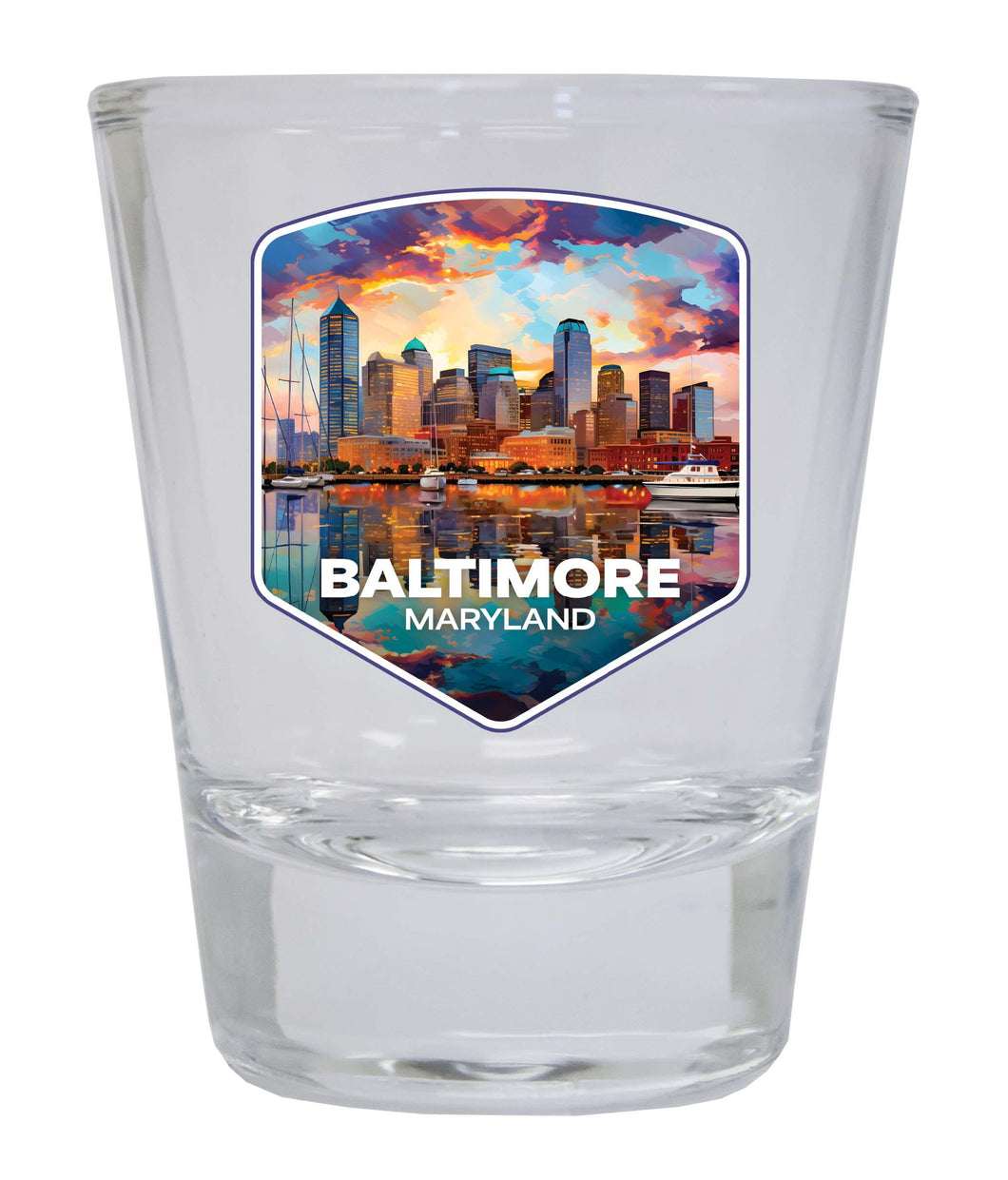 Baltimore Maryland A Souvenir 1.5 Ounce Shot Glass Round