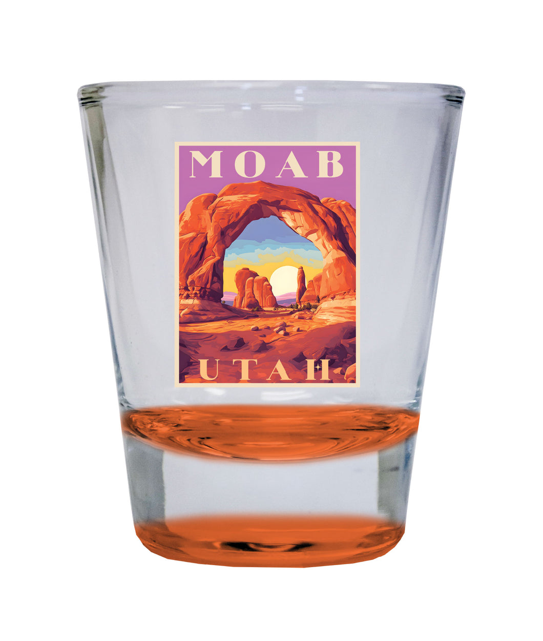 Moab Utah Souvenir 1.5 Ounce Shot Glass Round