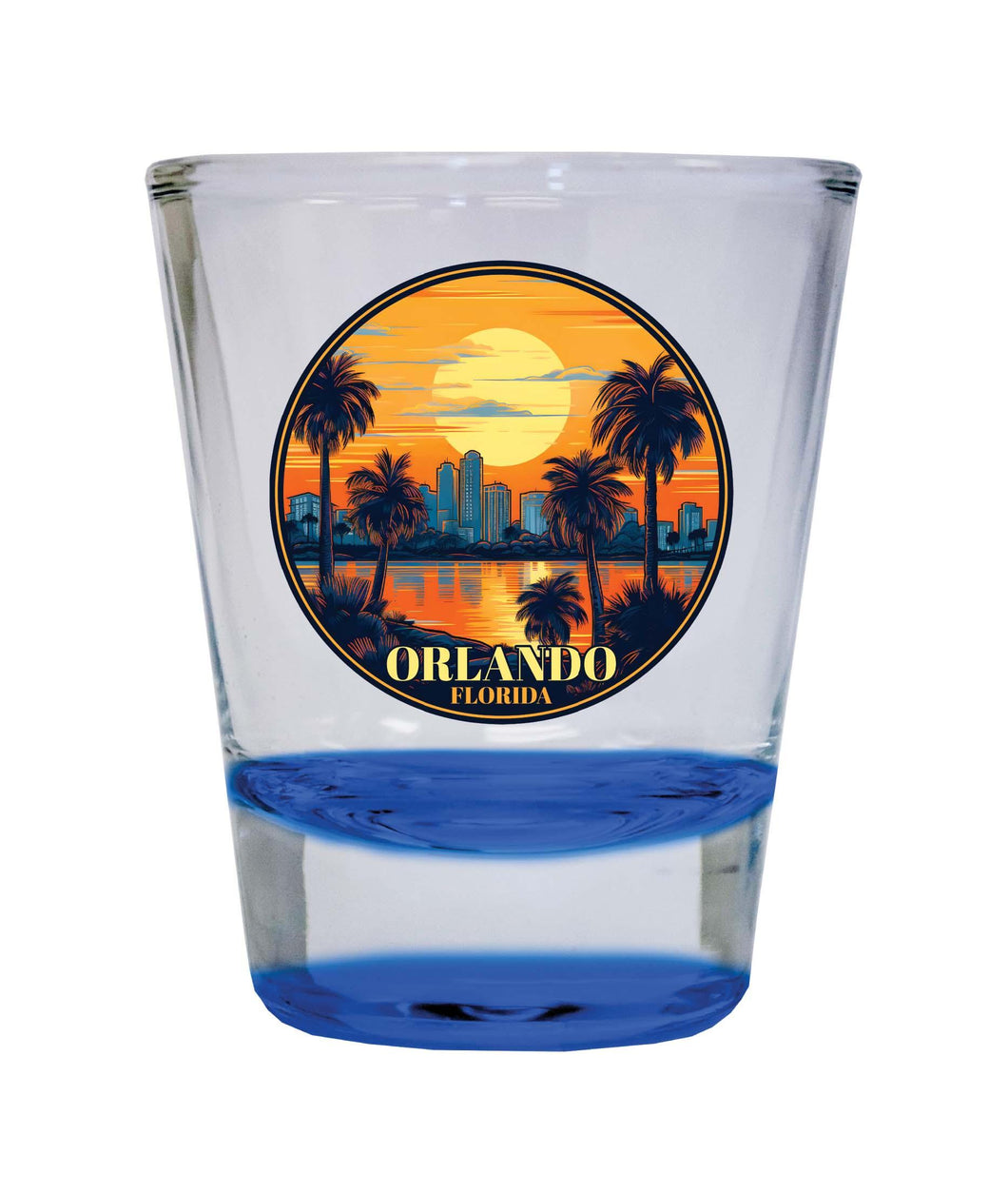 Orlando Florida B Souvenir 1.5 Ounce Shot Glass Round
