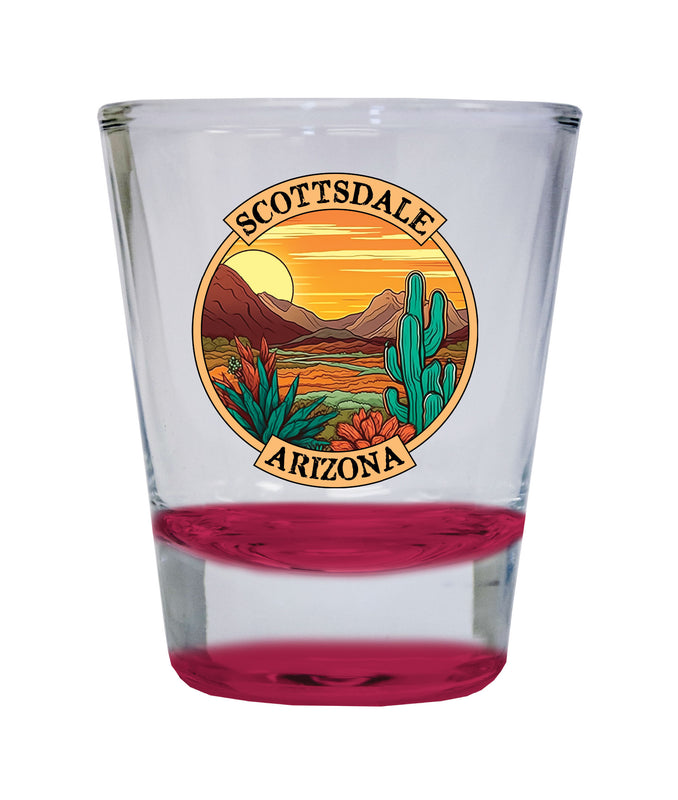 Scottsdale Arizona Souvenir 1.5 Ounce Shot Glass Round