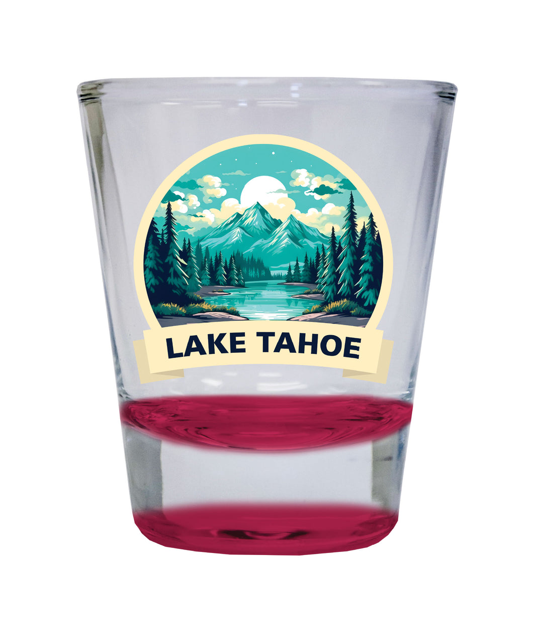 Lake Tahoe California Souvenir 1.5 Ounce Shot Glass Round