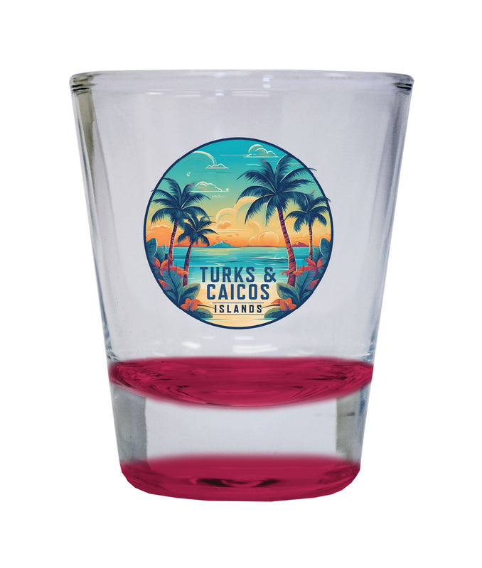 Turks And Caicos Souvenir 1.5 Ounce Shot Glass Round