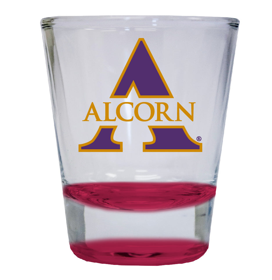 Alcorn State Braves NCAA Legacy Edition 2oz Round Base Shot Glass Red