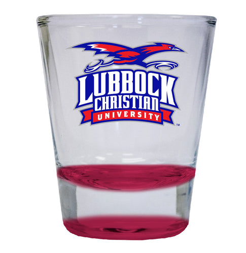 Lubbock Christian University Chaparral NCAA Legacy Edition 2oz Round Base Shot Glass Red