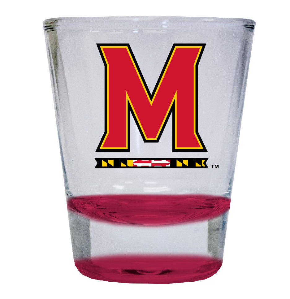 Maryland Terrapins NCAA Legacy Edition 2oz Round Base Shot Glass Red
