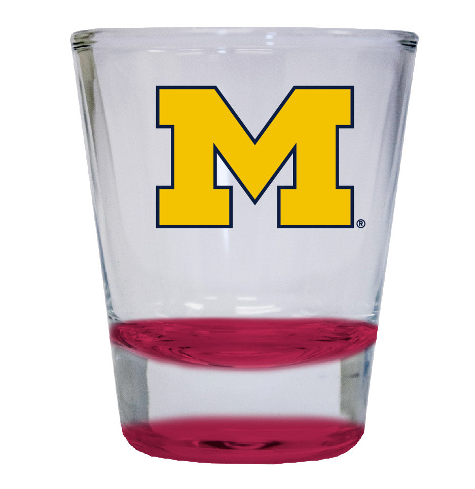 Michigan Wolverines NCAA Legacy Edition 2oz Round Base Shot Glass Red