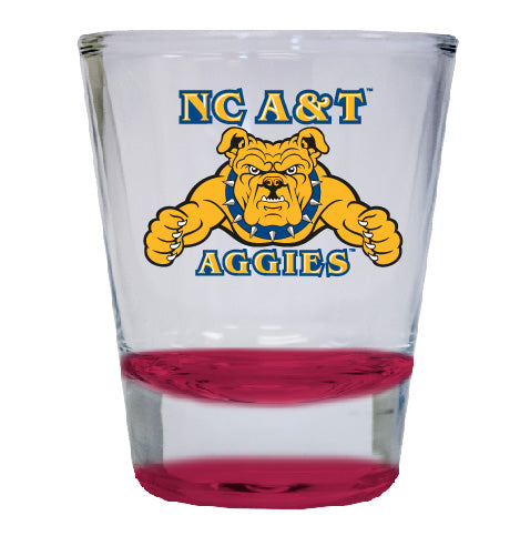 North Carolina A&T State Aggies NCAA Legacy Edition 2oz Round Base Shot Glass Red