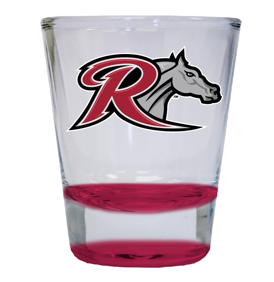 Rider University Broncs NCAA Legacy Edition 2oz Round Base Shot Glass Red