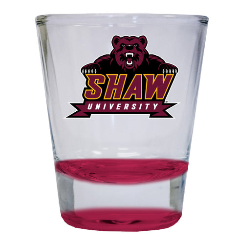 Shaw University Bears NCAA Legacy Edition 2oz Round Base Shot Glass Red