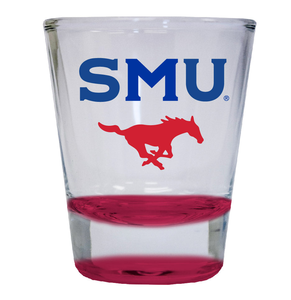 Southern Methodist University 2 ounce Color Etched Shot Glasses
