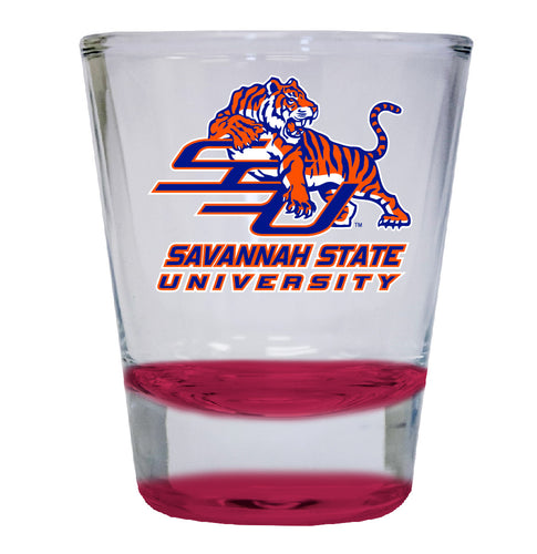 Savannah State University NCAA Legacy Edition 2oz Round Base Shot Glass Red