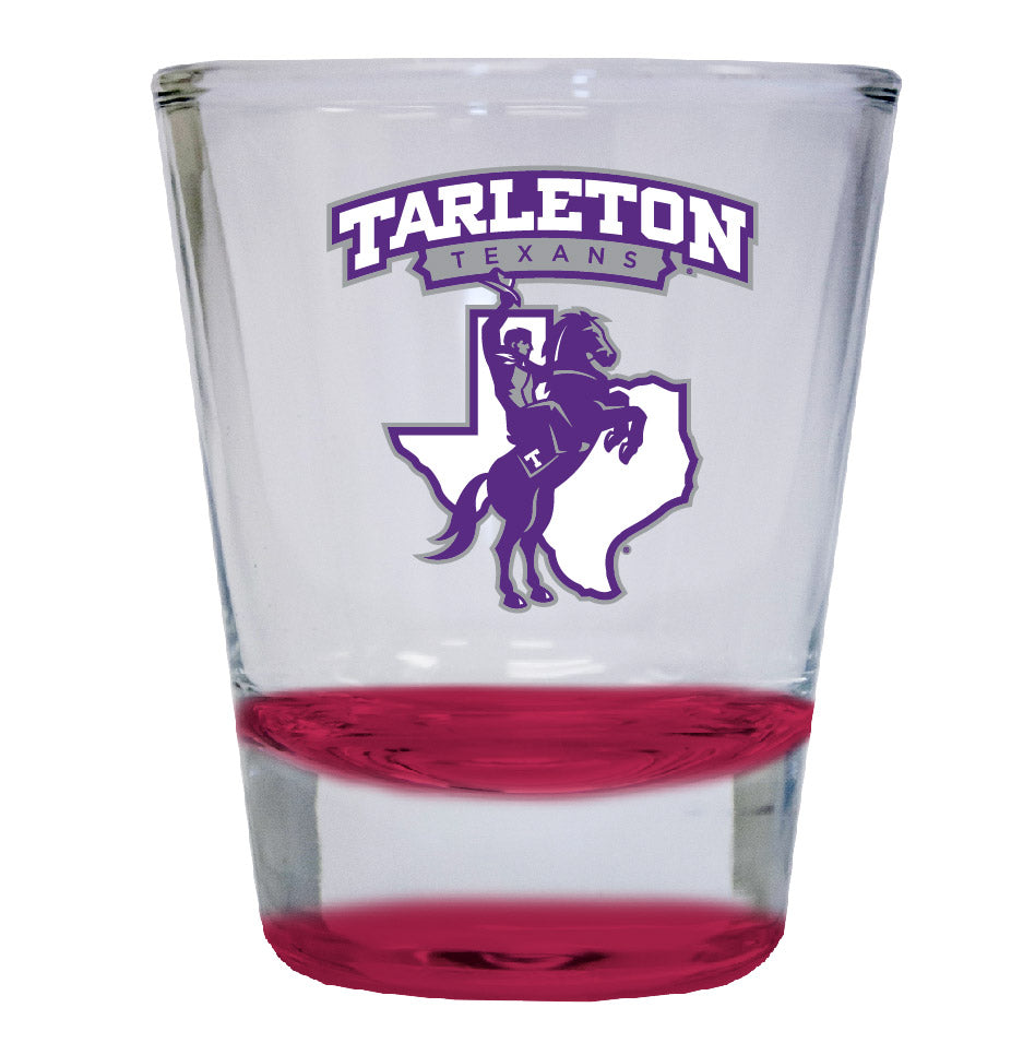 Tarleton State University NCAA Legacy Edition 2oz Round Base Shot Glass Red