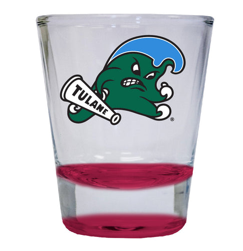 Tulane University Green Wave NCAA Legacy Edition 2oz Round Base Shot Glass Red